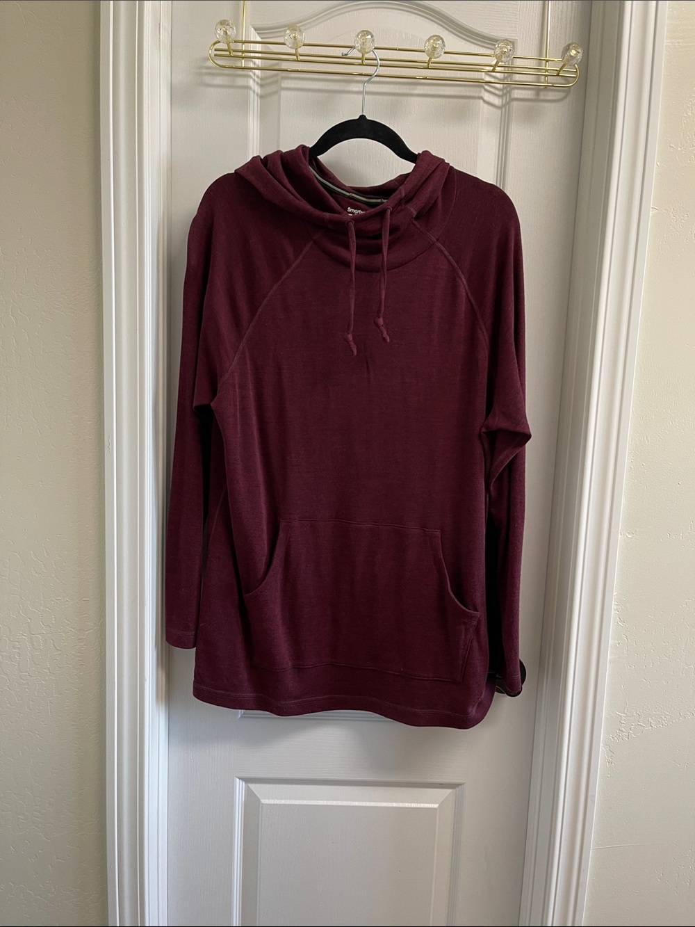 Smartwool Burgundy Hooded Tunic Sweatshirt